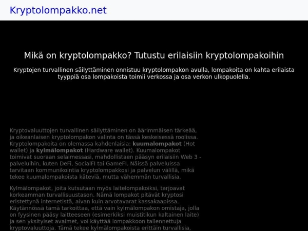 kryptolompakko.net