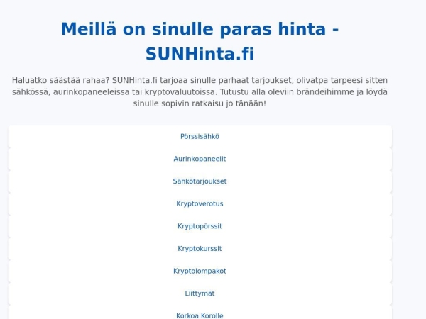 sunhinta.fi